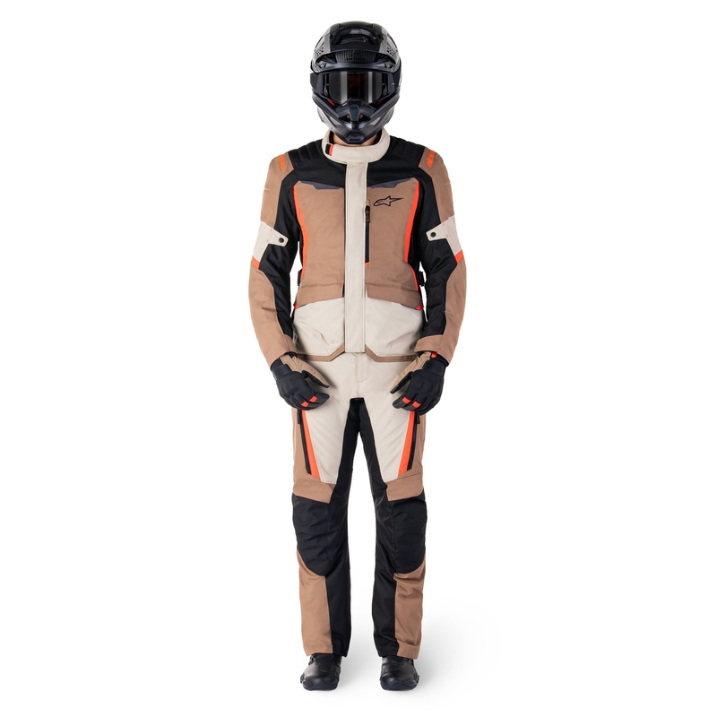 Alpinestars ST-1 Waterdichte khaki-sand-zwart-fluorode motorjas