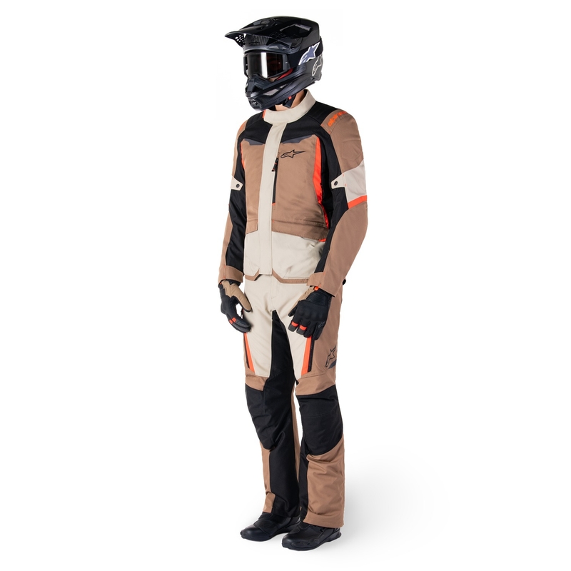 Alpinestars ST-1 Waterdichte khaki-sand-zwart-fluorode motorjas