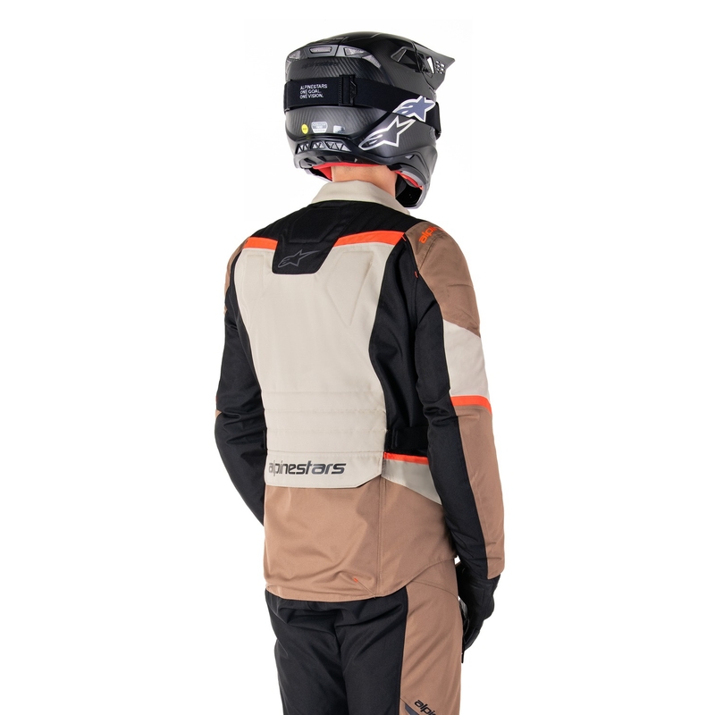 Alpinestars ST-1 Waterdichte khaki-sand-zwart-fluorode motorjas