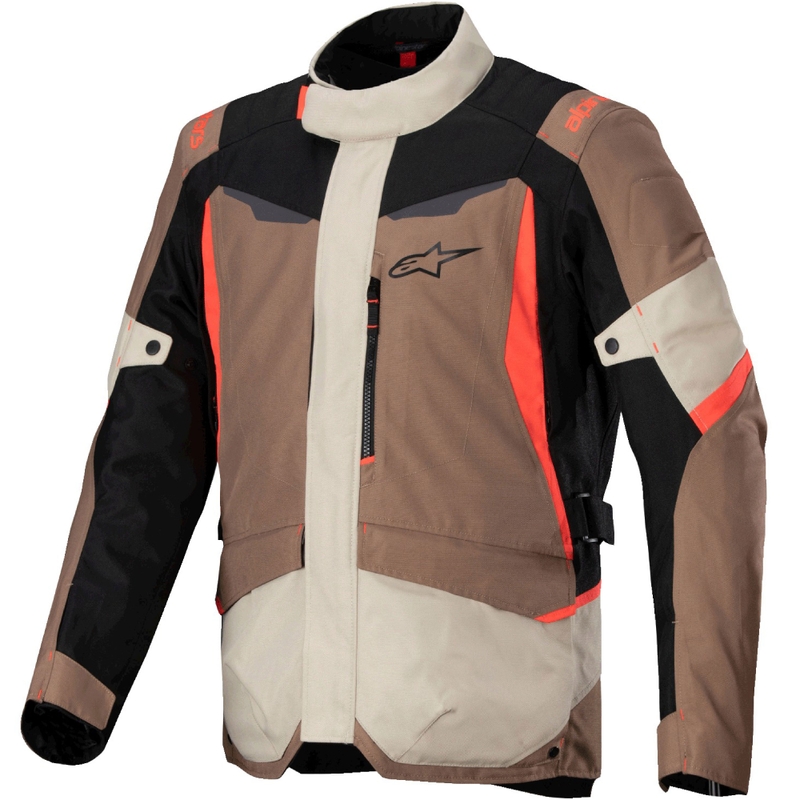 Alpinestars ST-1 Waterdichte khaki-sand-zwart-fluorode motorjas