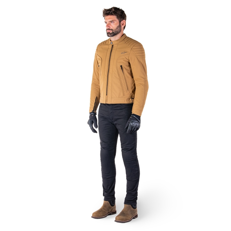 Alpinestars Clayton waterafstotend lichtbruin motorjack
