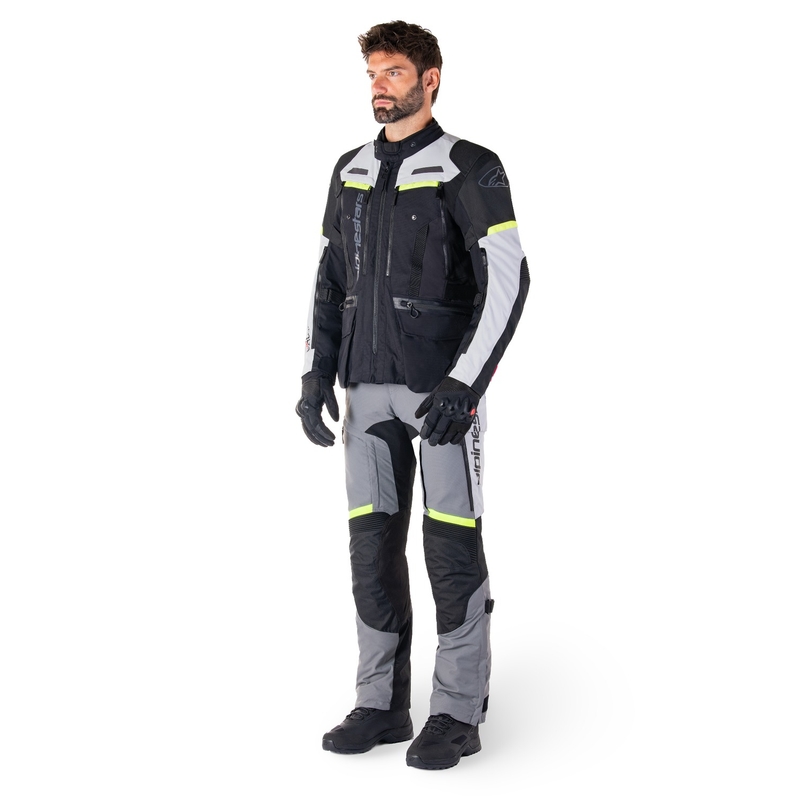 Alpinestars Bogota PRO Drystar zwart-grijs-fluo geel motorjack