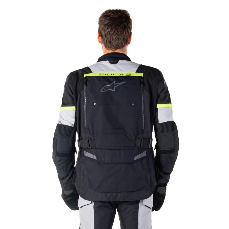 Alpinestars Bogota PRO Drystar zwart-grijs-fluo geel motorjack