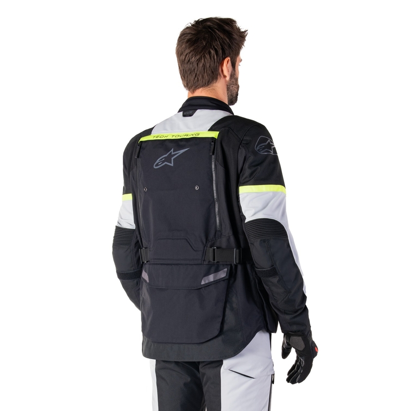 Alpinestars Bogota PRO Drystar zwart-grijs-fluo geel motorjack