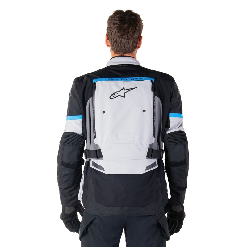 Alpinestars Bogota PRO Drystar grijs-zwart-blauw motorjas
