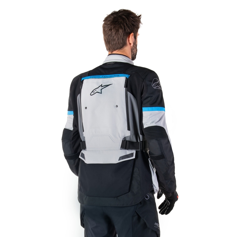 Alpinestars Bogota PRO Drystar grijs-zwart-blauw motorjas