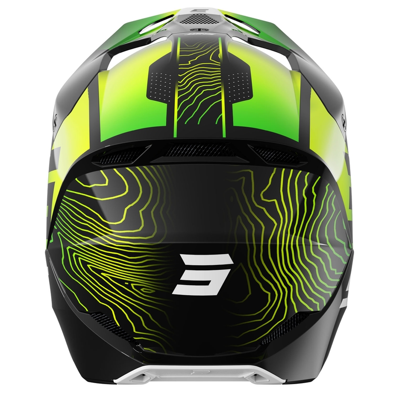 Motorcrosshelm Shot Furious Apex fluo geel-zwart