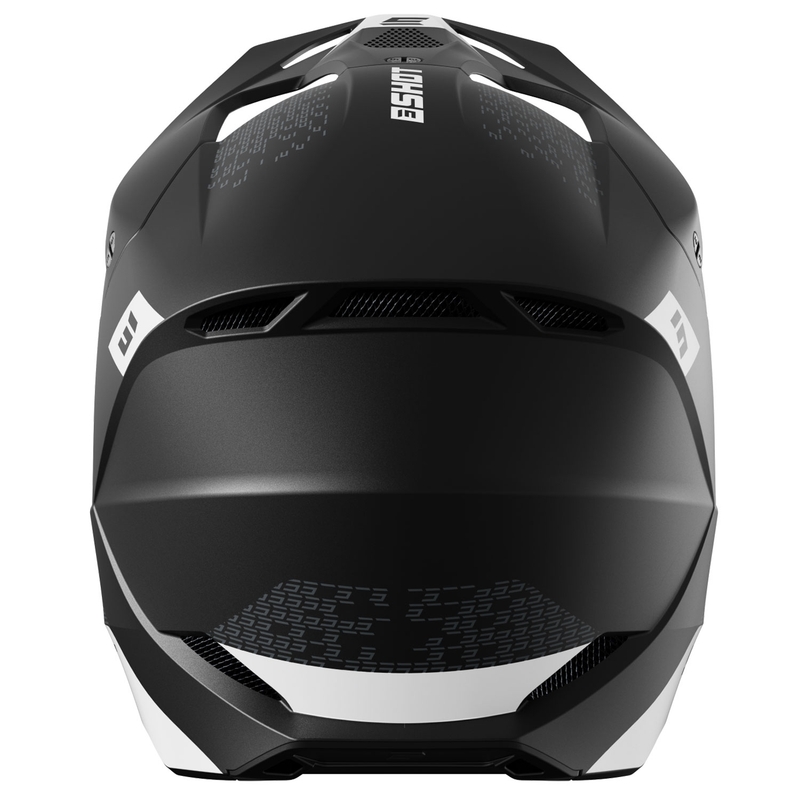 Motorcrosshelm Shot Furious Draw wit-zwart
