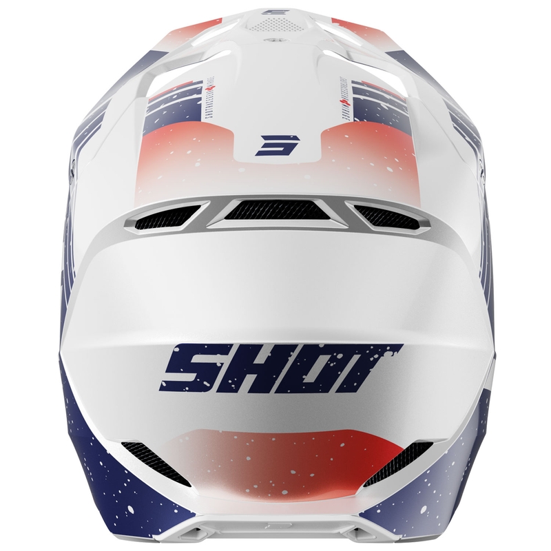 Motorcrosshelm Shot Furious Mirage blauw-rood