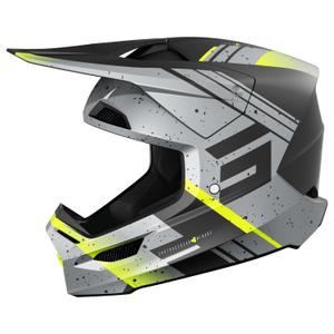 Motorcrosshelm Shot Furious Mirage grijs-fluogeel