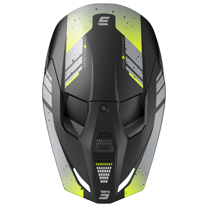 Motorcrosshelm Shot Furious Mirage grijs-fluogeel