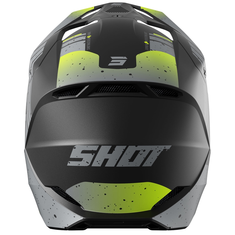 Motorcrosshelm Shot Furious Mirage grijs-fluogeel
