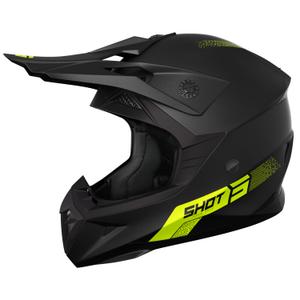 Motorcrosshelm Shot Pulse Element mat fluo geel