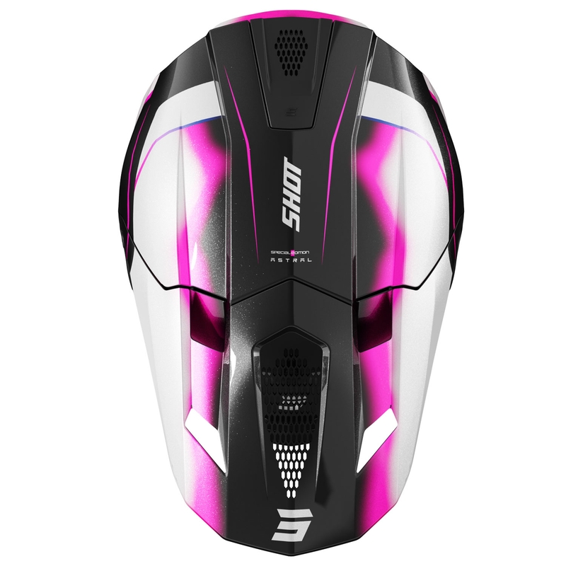 Motorcrosshelm Shot Lite Astral blauw-roze