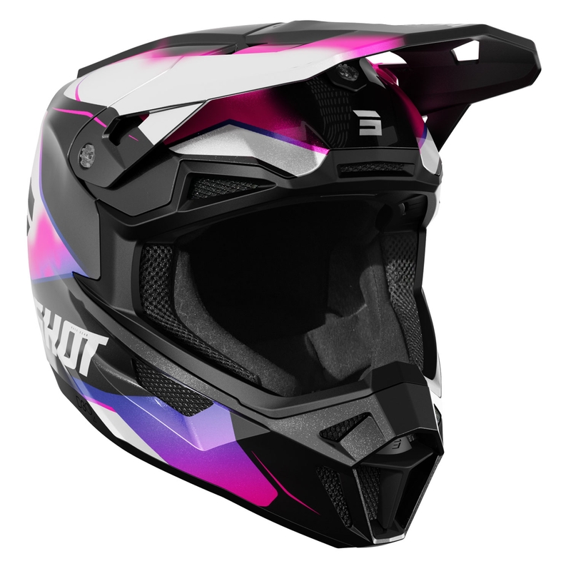 Motorcrosshelm Shot Lite Astral blauw-roze