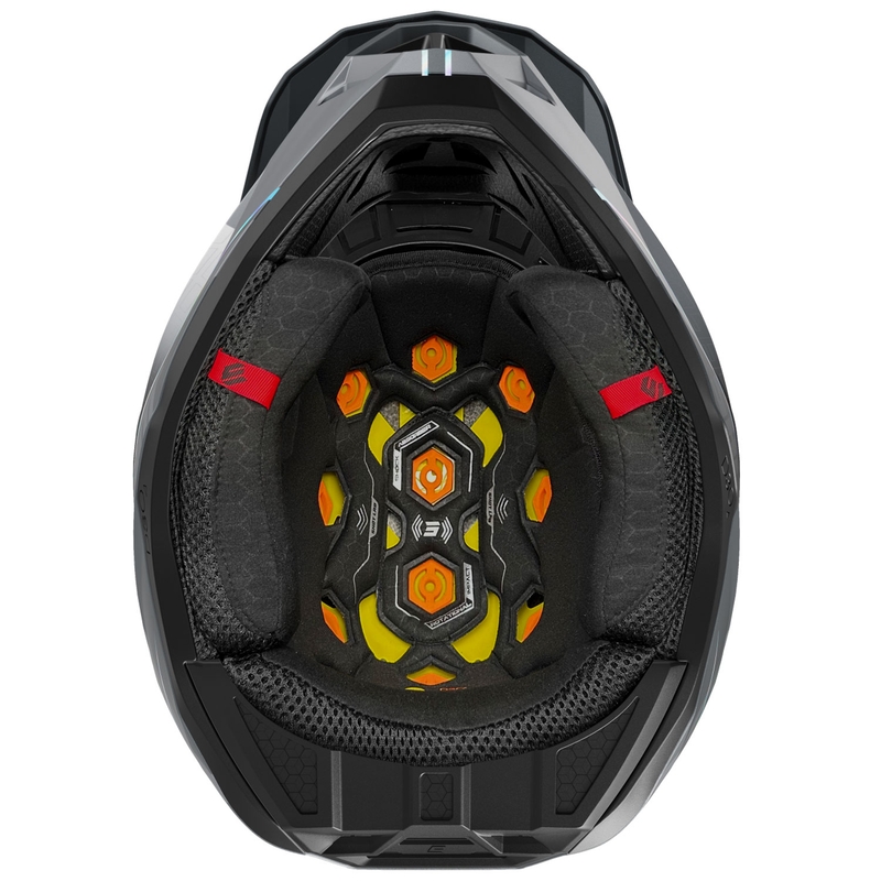 Motorcrosshelm Shot Lite Challenger parelgrijs holografisch