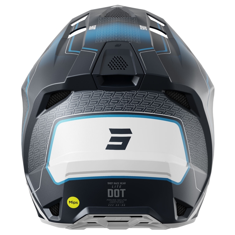 Motorcrosshelm Shot Lite Challenger mat blauw