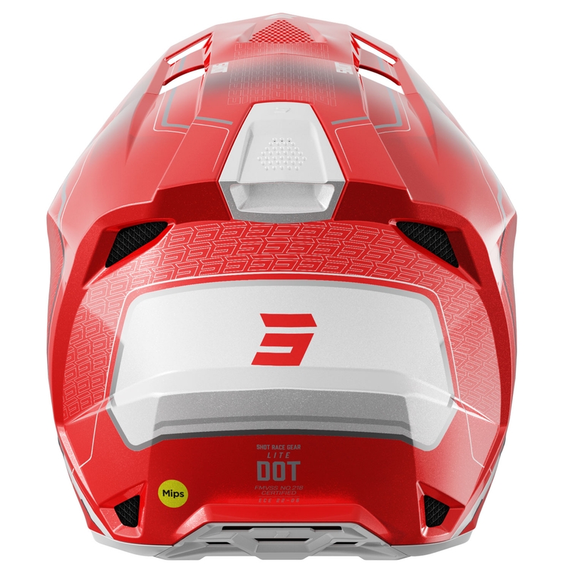 Motorcrosshelm Shot Lite Challenger parelmoer rood
