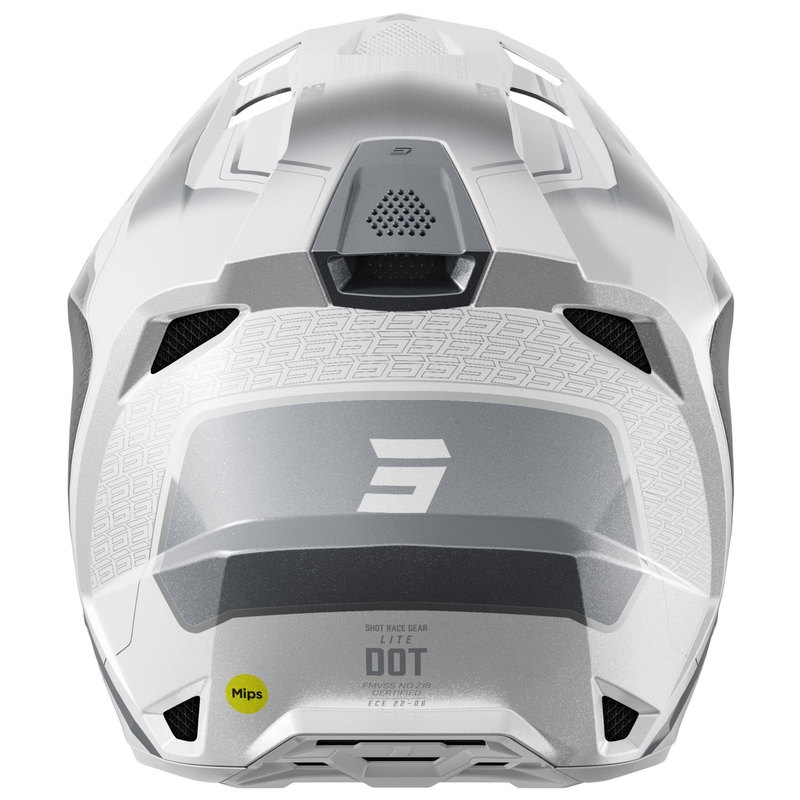 Motorcrosshelm Shot Lite Challenger parel zwart/wit