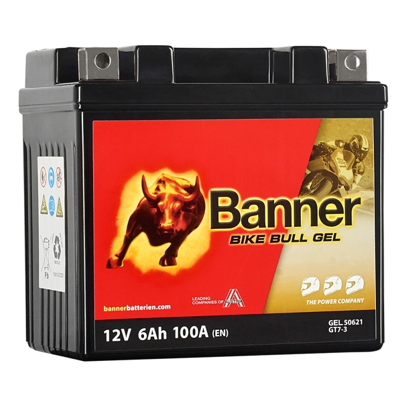 Gel-accu Banner Bike Bull GEL 506 21/BGTZ7-S - GTZ7-S 12V, 6Ah, 100A