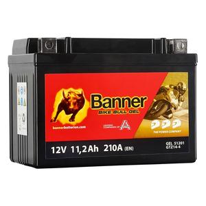 Gel accu Banner Bike Bull GEL 512 01/BGTZ14-S - GTZ14-S 12V, 11,2Ah, 210A