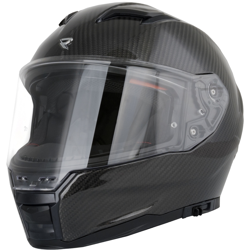Street Racer Titan Carbon integraalhelm voor motorfietsen, zwart