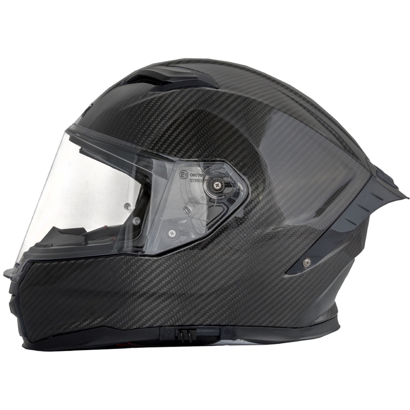 Street Racer Titan Carbon integraalhelm voor motorfietsen, zwart