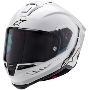 Alpinestars Supertech R-10 Solid carbon wit mat integraal motorhelm
