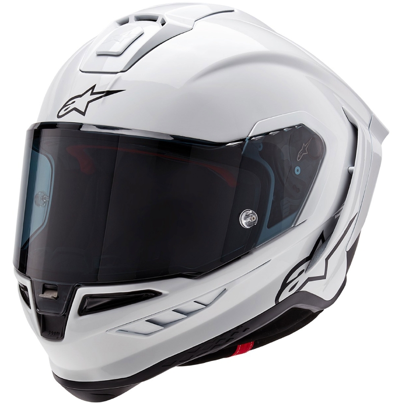 Alpinestars Supertech R-10 Solid carbon wit mat integraal motorhelm