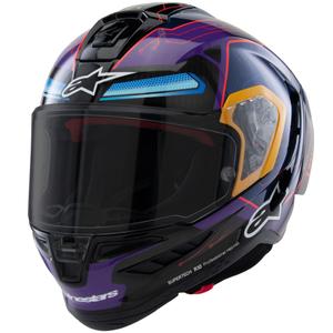 Alpinestars Supertech R-10 limited edition Martinator Jorge Martin blauw-paars-rood-geel integraal motorhelm
