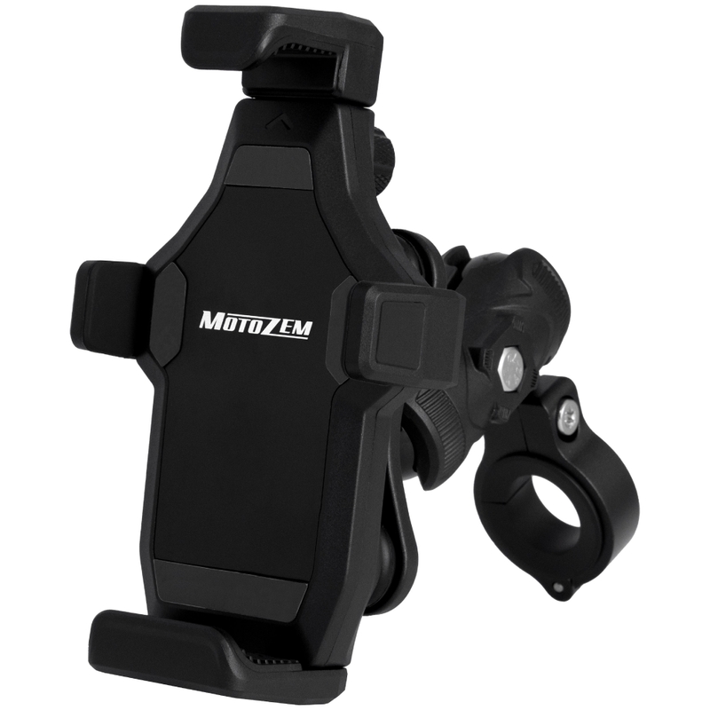 Trillingsdempende motorfietshouder met slot MotoZem M25-1 zwart