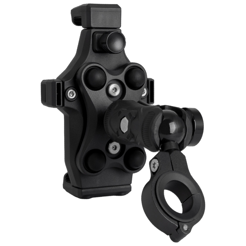 Trillingsdempende motorfietshouder met slot MotoZem M25-1 zwart