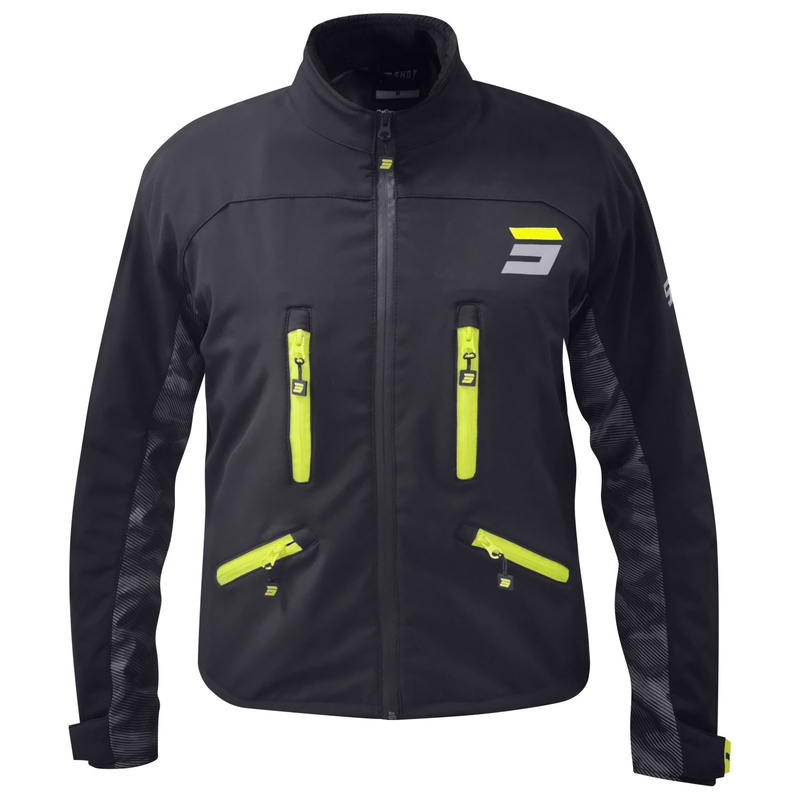 Motorjas Shot Climatic zwart-fluo geel