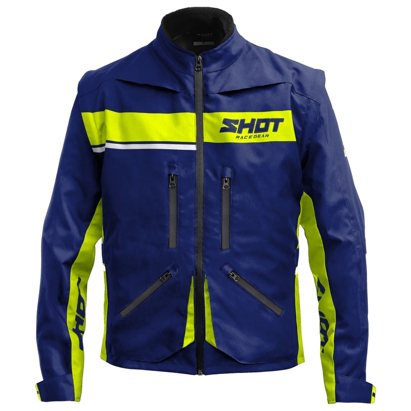 Motorjas Shot Contact Assault 2.0 blauw-fluo geel
