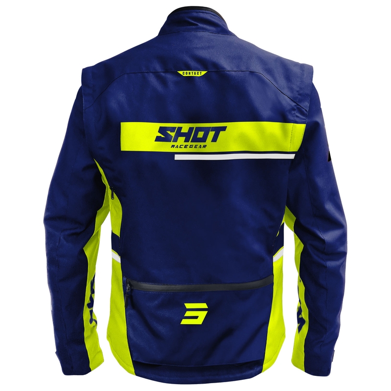 Motorjas Shot Contact Assault 2.0 blauw-fluo geel
