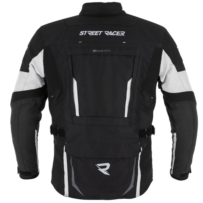 Street Racer Hilax zwart-grijs motorjack