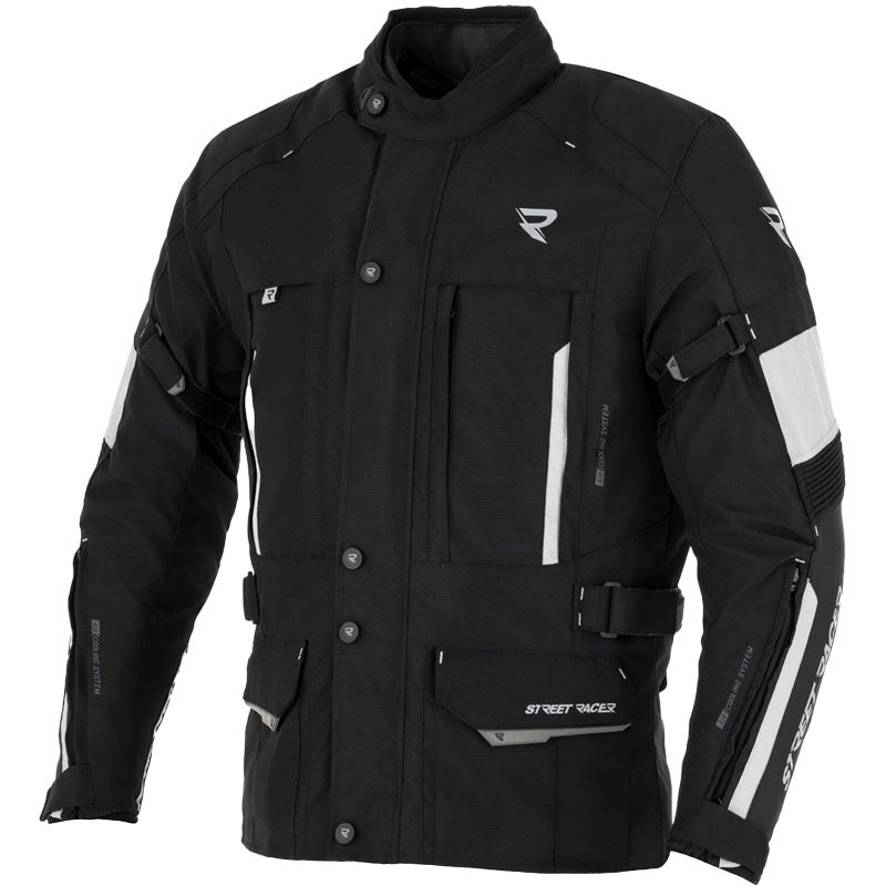 Street Racer Hilax zwart-grijs motorjack