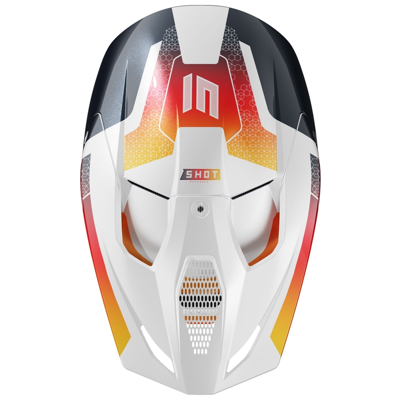 Kinder motorcrosshelm Shot Furious Phaser blauw-rood