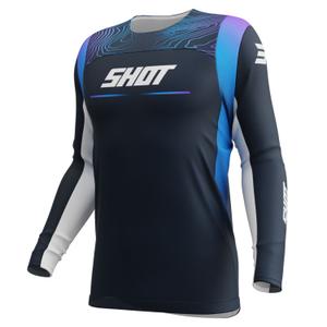 Kinder motorcross trui Shot Contact Apex blauw