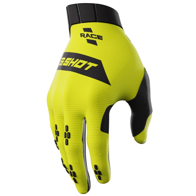 Kinder motorcrosshandschoenen Shot Race fluo geel