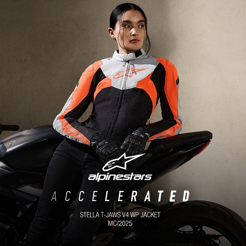 Alpinestars Stella T-Jaws 4 Waterdicht Zwart-Grijs-Fluorood Motorjas voor dames