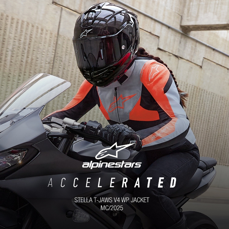 Alpinestars Stella T-Jaws 4 Waterdicht Zwart-Grijs-Fluorood Motorjas voor dames