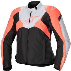 Alpinestars Stella T-Jaws 4 Waterdicht Zwart-Grijs-Fluorood Motorjas voor dames