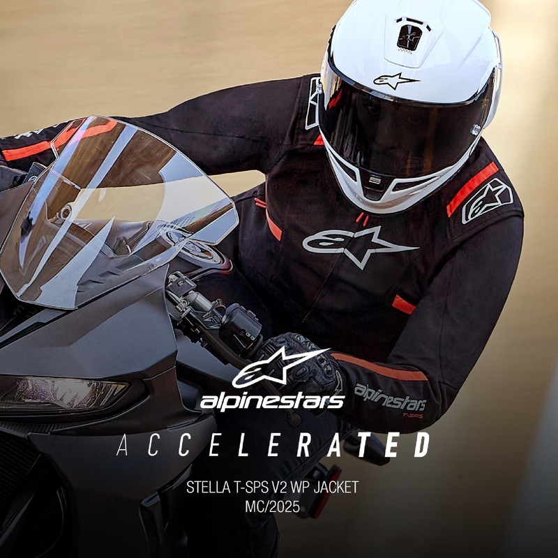 Alpinestars Stella T-SPS 2 Waterdicht Zwart-Wit-Fluorrood Motorjack voor dames