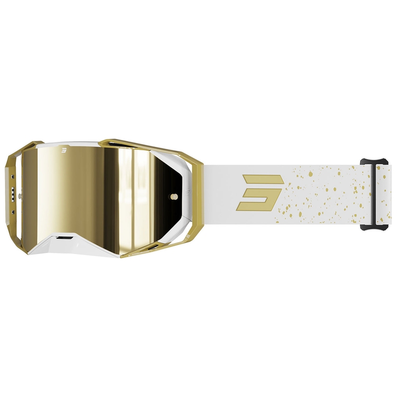 Motorcrossbril Shot Lite Mist goud met goud iridium plexi