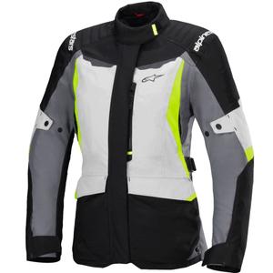 Alpinestars Stella ST-1 Waterdichte grijs-zwart-fluo gele motorjas voor dames