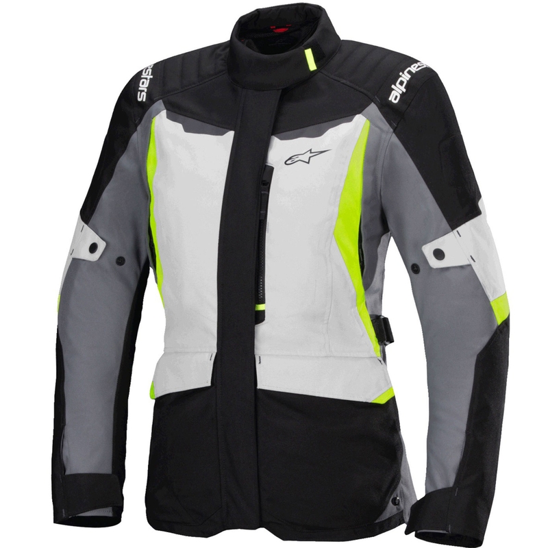 Alpinestars Stella ST-1 Waterdichte grijs-zwart-fluo gele motorjas voor dames
