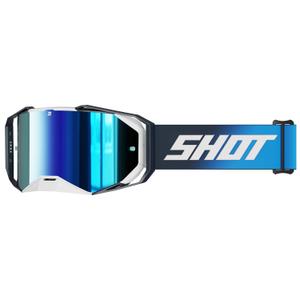 Motorcrossbril Shot Lite Stevig blauw met blauw iridium plexi
