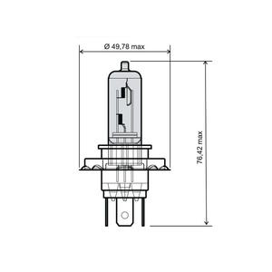 Žárovka RMS 12V 35/35W, H4 bílá