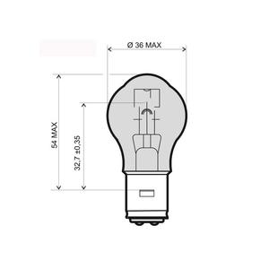 Žárovka RMS 12V 35/35W, S2 BA20D bílá